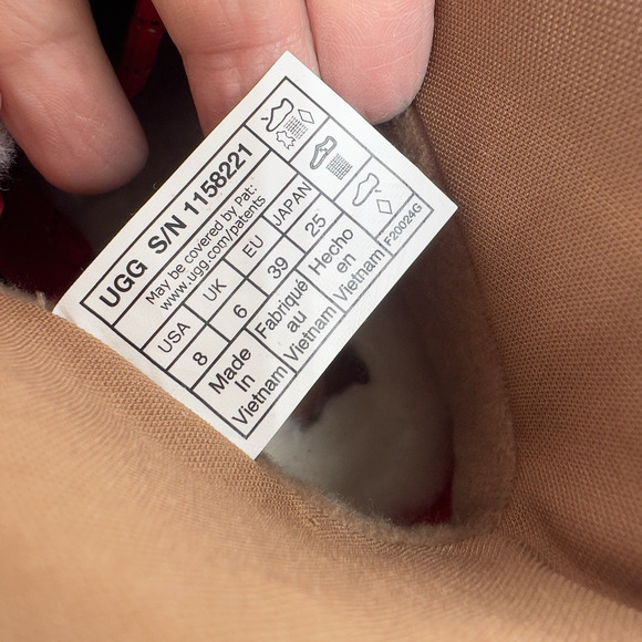 UGG Womens Brecken Lace Up Waterproof Suede Boots Chestnut Shearling 1158221 S.8 - Picture 9 of 9